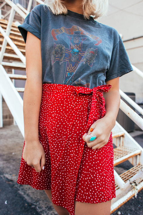 Hey Dottie Wrap Skirt